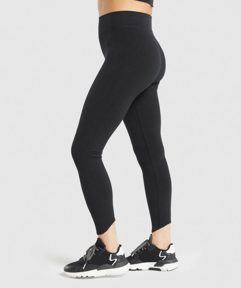 Women's Gymshark Pause Seamless Leggings Black | NZ 8VBPEW